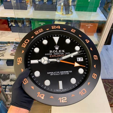 wall clock looks like rolex explorer 1|Rolex Explorer Wall Clock .